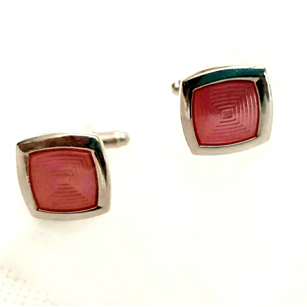 Pink Cuff Links - Picture 1 of 3